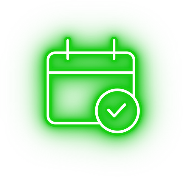 Neon green appointment icon